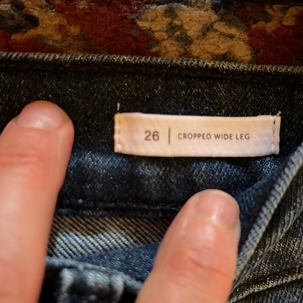 BLDWN wide legged cropped jeans in aura - Picture 5 of 7